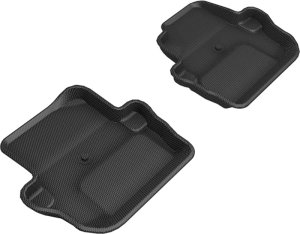 Jeep Wrangler Floor Mat Set - Rear - 3D MAXpider - KAGU Series - Black - `18-`25 Jeep Wrangler Floor Mat Set - Rear - 3D MAXpider - KAGU Series - Black - `18-`25